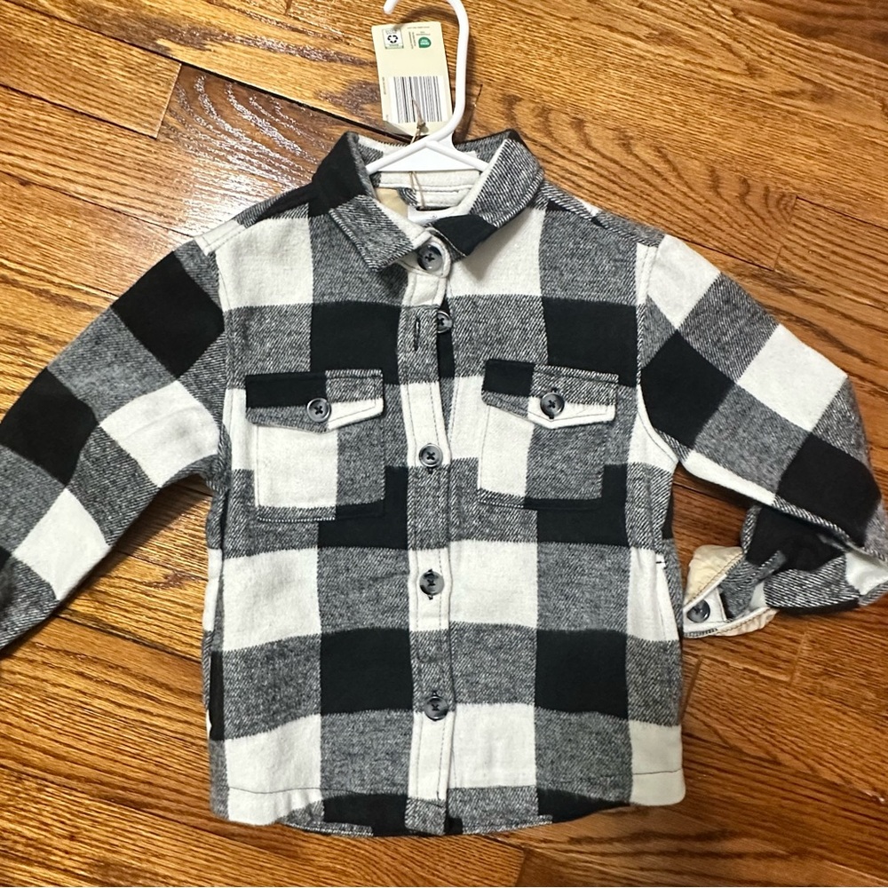 Flannel bottom down shirt